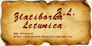 Zlatiborka Letunica vizit kartica